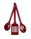 Coleman 3-Piece Nylon Camping Cooking Utensil Set Spatula + Spoons - Red