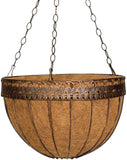 Gardman R423 Victorian Hanging Basket with Coco Liner, Antique Copper, 14" Diameter