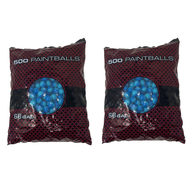 XBALL CERTIFIED MIDNIGHT 2000 Paintballs - Blue / Light Blue Shell - AQUA FILL