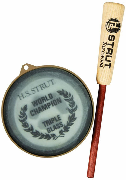 H.S. STRUT Hunter's Specialties Triple Glass Friction Call, Grey