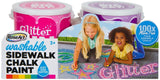 RoseArt Washable Sidewalk Chalk Glitter Paint - 2 Pack