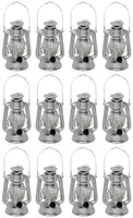 Lot of 12 Shop4Omni LED Lantern Hanging Light Lamp w/ Dimmer - 12 inch - Silver