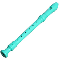 3 Piece 8 Hole Soprano Kids Recorder Music Flute w Cleaning Rod - Green