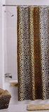 Mainstay, Cheetah Black Brown Fabric Shower Curtain
