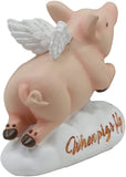 Ebros When Pigs Fly Hog Heavens Flying Pig with Angel Wings On Cloud 9 Statue 4" Long Small Animal Collectible