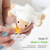 Babalou Hush Plush Cute Baby Pacifier Clip