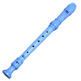 3 Piece 8 Hole Soprano Kids Recorder Music Flute w Cleaning Rod Blue