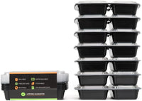 Meal Prep Haven Three Compartment Food Containers with Lids - 14 Pack