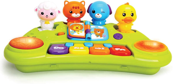 JOYIN Baby Piano Keyboard Music Cute Animal Activity Center Infant Activity Education Toys with Music Lights and Animal Sounds
