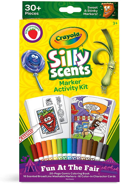 Crayola Silly Scents Coloring Book & Scented Markers, Fair Coloring Pages, Gift