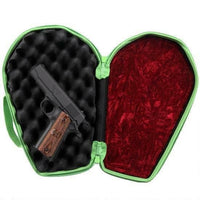 Zombie Hunter Coffin Pistol Gun Case with Blood Red Interior
