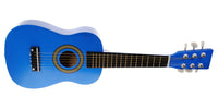 Mini Kids Acoustic Toy Guitar Kit Gig Bag + Picks + Strap + Tuner (Glitter Blue)