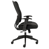Hon HVL702 High-Back Swivel Tilt Adjustable Arms Office Desk Chair - Black Mesh