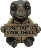 "Zippy" Turtles with Sign (4 Piece Set) Resin Figurines Take It Slow Eat My Dust