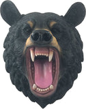 DWK "Territorial Terror" Wall Mounted Faux Roaring Black Bear Head | Wall Art for your Home | Animal Rustic Home Décor | Black Bear Decorations | Taxidermy Wall Mount - 16"…