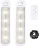 GE Wireless LED Bars, 2 Pack, Remote Controlled, 70 Lumens Each, Soft White, Battery Operated, No Wiring, Easy to Install, Add Light Where You Need It Most, 40195