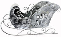 Renaissance 2000 Metal Sleigh Décor, Silver