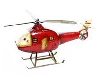 Shop4Omni Home and Garden Accents Tin Helicopter Figurine Decor