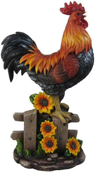 World of Wonders 10.5 Inch Call of the Morning Rooster Figurine - Farm Decor