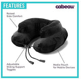 Cabeau Air Evolution Inflatable Travel Neck Pillow and Case - Compress to The Size of a Can for Easy Storage - Washable Velour Cover - 360 Degree Neck Comfort and Chin Support
