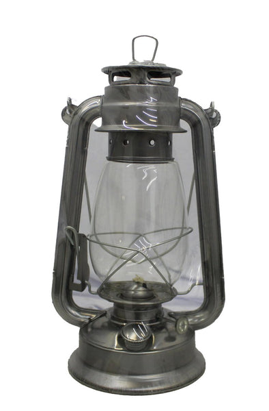 Q=12 UNPAINTED - Hurricane Kerosene Oil Lantern Emergency Hanging Light/Lamp - 12 Inches