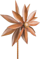 Alpine Corporation NCY354 Alpine Rustic Metal Rudbeckia Windmill Stake, 96 Inch Tall, Rusty