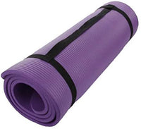 Shop4Omni Yoga mat 72" X 24" - Extra Thick Exercise Mat - with Carrying Strap for Travel - Purple