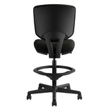 HON Black Volt Leather Office Chair Sit-To-Stand Seating with Foot Ring + Wheels
