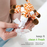 Babalou Hush Plush Cute Baby Pacifier Clip