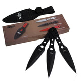 9 Tactical 6.5" Throwing Knife Set Metal Kunai Hunter Set Target Knifes Sheath