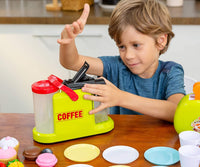 JOYIN 36 Pieces Kids Play Kitchen Accessories with Toy Coffee Maker and Toaster Machine Kitchen Pretend Food Play Set Toys for Toddlers