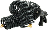 Centurion 710 Non-Kink Coil Hose with 7-Pattern Sprayer (Black, 50 FT)