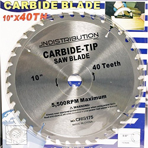 Pitbull (CHIS175) Carbide Circular Saw Blade, 10 Inch x 40 Teeth