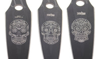 Set of 3 - 6.5" Throwing Knives Set Custom Knife Day of the Dead Skulls & Mummy