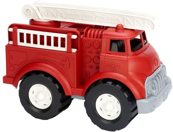 Green Toys Fire Truck - Toy Red Firetruck - Made in USA from Recycled Plastic