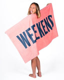 Leus Surf Towel Weekend Pink/Blue Ultra Plush 100% Cotton 58x33